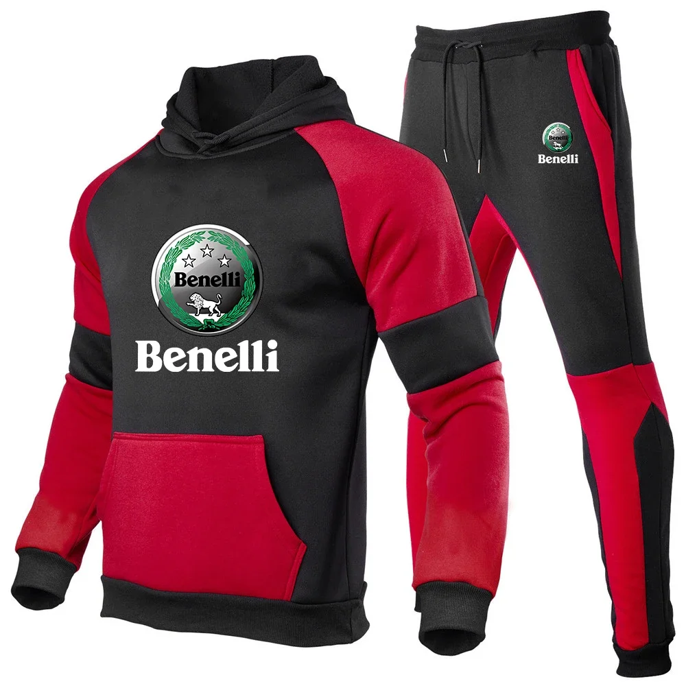 

Benelli 2023 весна-осень мужской новый стильный костюм с принтом высокие Модные Цветные Бриджи + брюки комплект из двух предметов