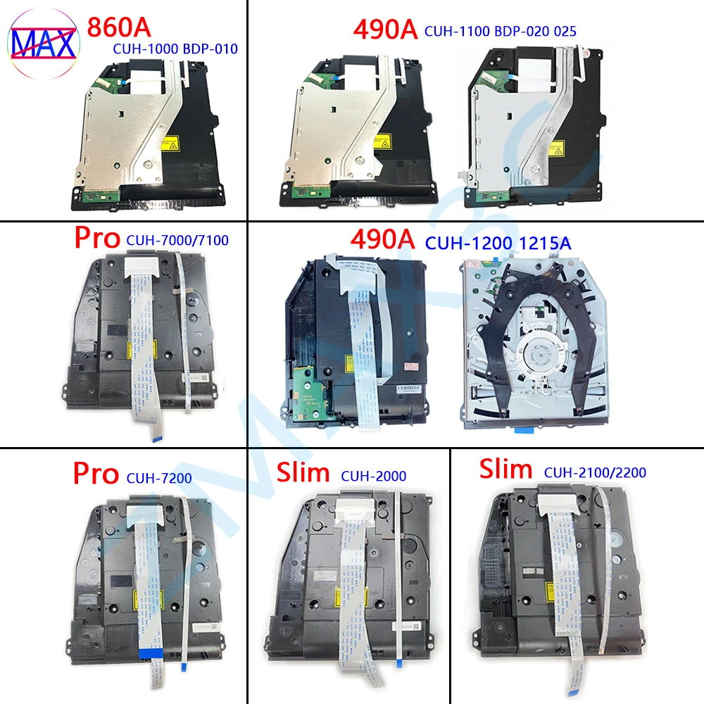 

Original For Playstation 4 PS4 KEM-490A 860A 496A For PS4 Pro 7000 7200 For PS4 Slim 1200 2000 2100 DVD Drive Repair Parts