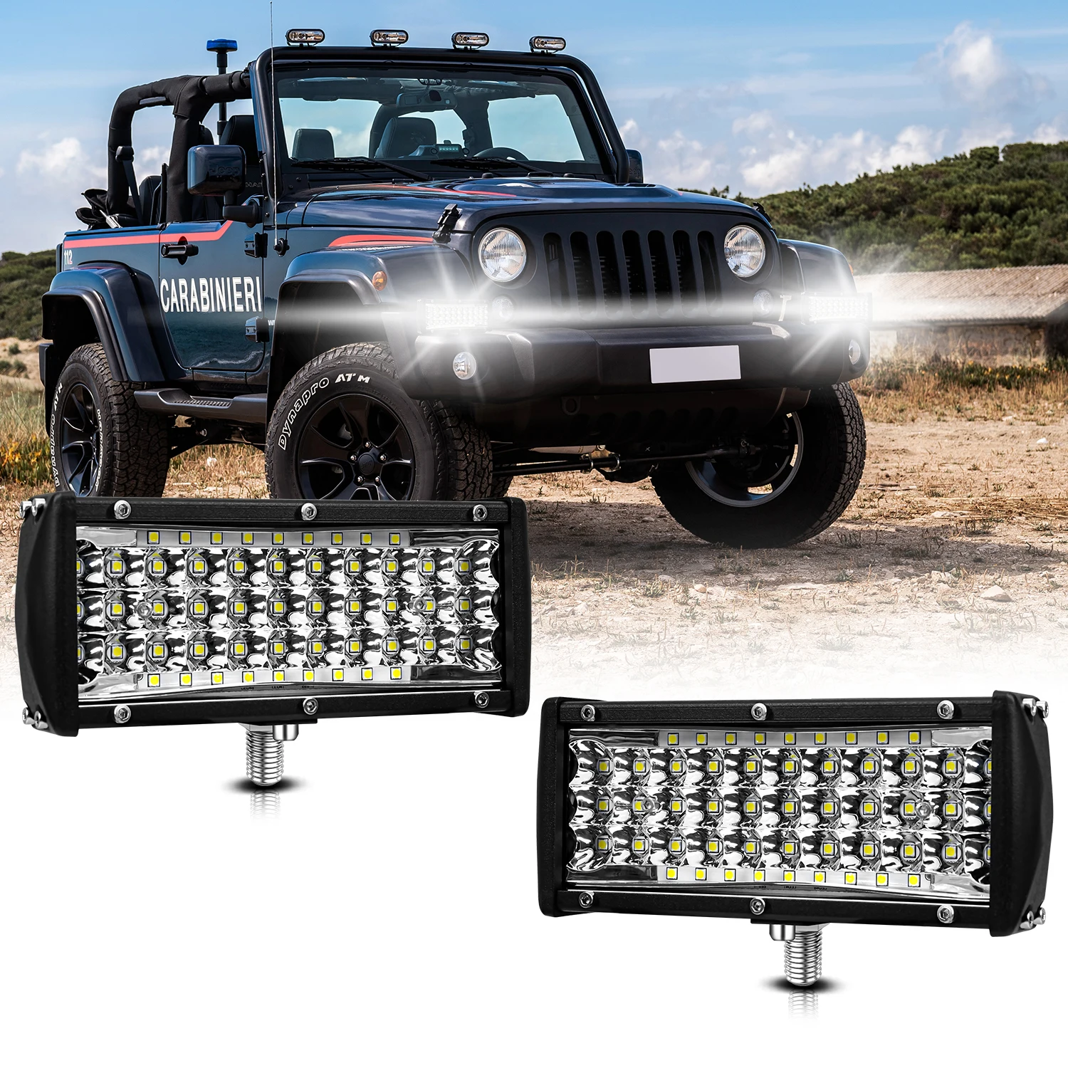 4/7inch Led Headlight for Car Work Light Lamp Long Range Led 4x4 Accessories Of