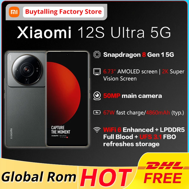 Global ROM Xiaomi 12S Ultra Mi 12S Ultra 12GB/512GB Snapdragon 8 + Gen 1  Octa Core 50MP 120Hz 2K AMOLED Display 67W - AliExpress