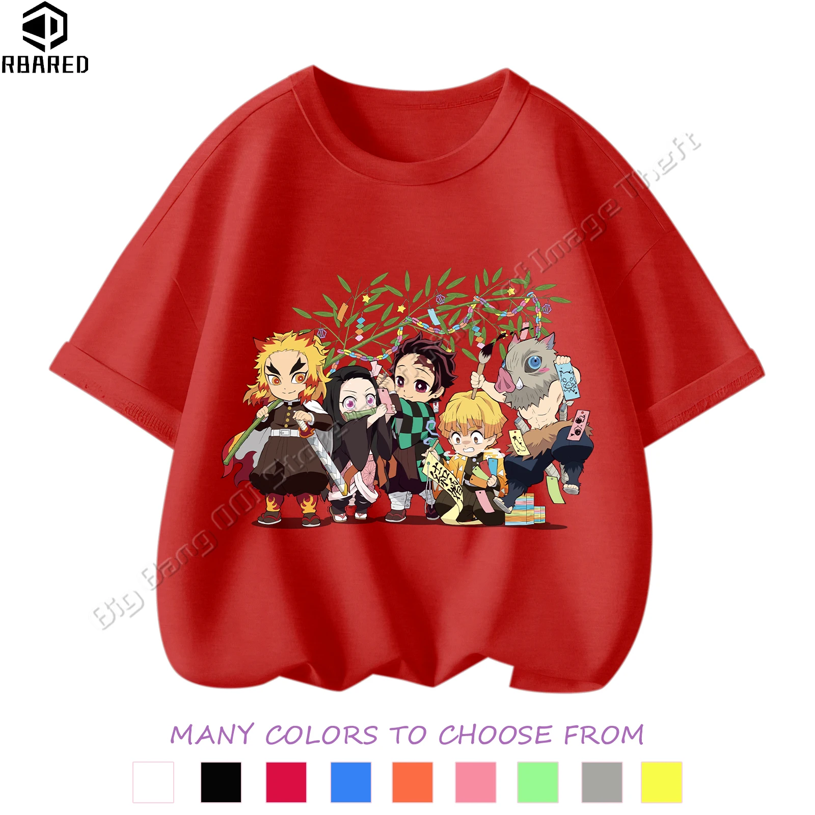 2024 2024 Kids Clothes Demon Slayer: Kimetsu No Yaiba Short Sleeve Summer Top Shirts Children's T-shirt MINISO Japanese Anime 5