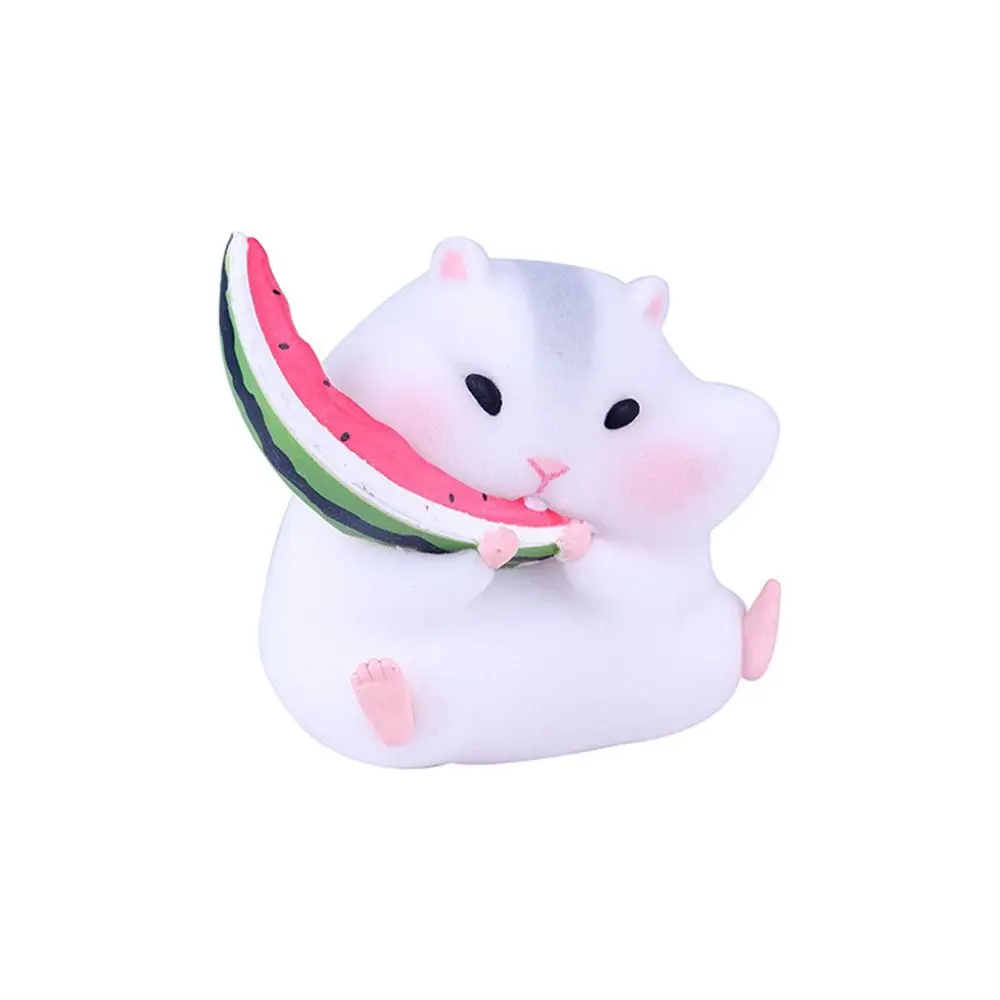 thumbnail image 1 of Kawaii Hamster Clarke Foodie Series Doll Handmade Model Toys Cute Small Animals Home Decoration Collection Flocking Mouse, 1 of 5