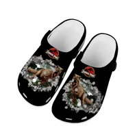 Dinosaur World Cartoon Jurassic Park Home Clogs Custom Water Shoes Mens Womens Teenager Shoe Garden Clog Beach Hole Slippers 1