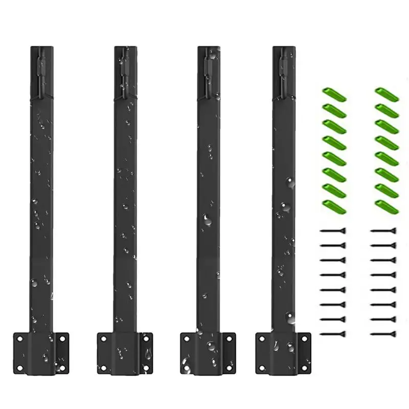 Poles For Outdoor String Lights 4pcs Adjustable Outdoor String Light Poles Space Saving Freestanding Light For Deck