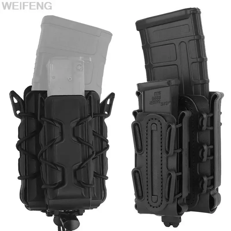 

Tactical Molle Magazine Pouch 5.56 7.62 9mm Mag Holster Rifle Pistol Magaizne Case Holder for AR15 M4 AK Glock 17 M9 Universal