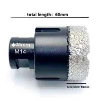 Mèche de perçage en diamant brasé à sec M14, pour le perçage de carreaux de porcelaine, de marbre, de pierre, scie à trous pour meuleuse d'angle 6