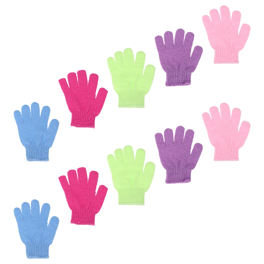 

10 Pcs Bath Kids Mittens Shower Deep Cleaning Bathing Back Scrubber for Kids Nylon