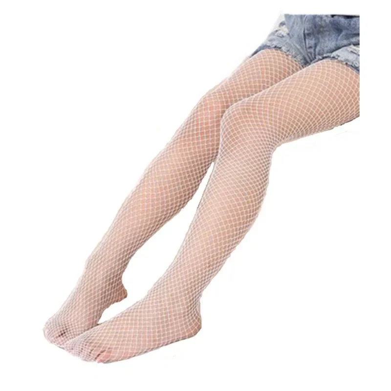 Summer Kid Black Tight Baby Girls White Fishnet Clothing Cotton Mesh Collant Pantyhose Stockings for Children Clothes Socks
