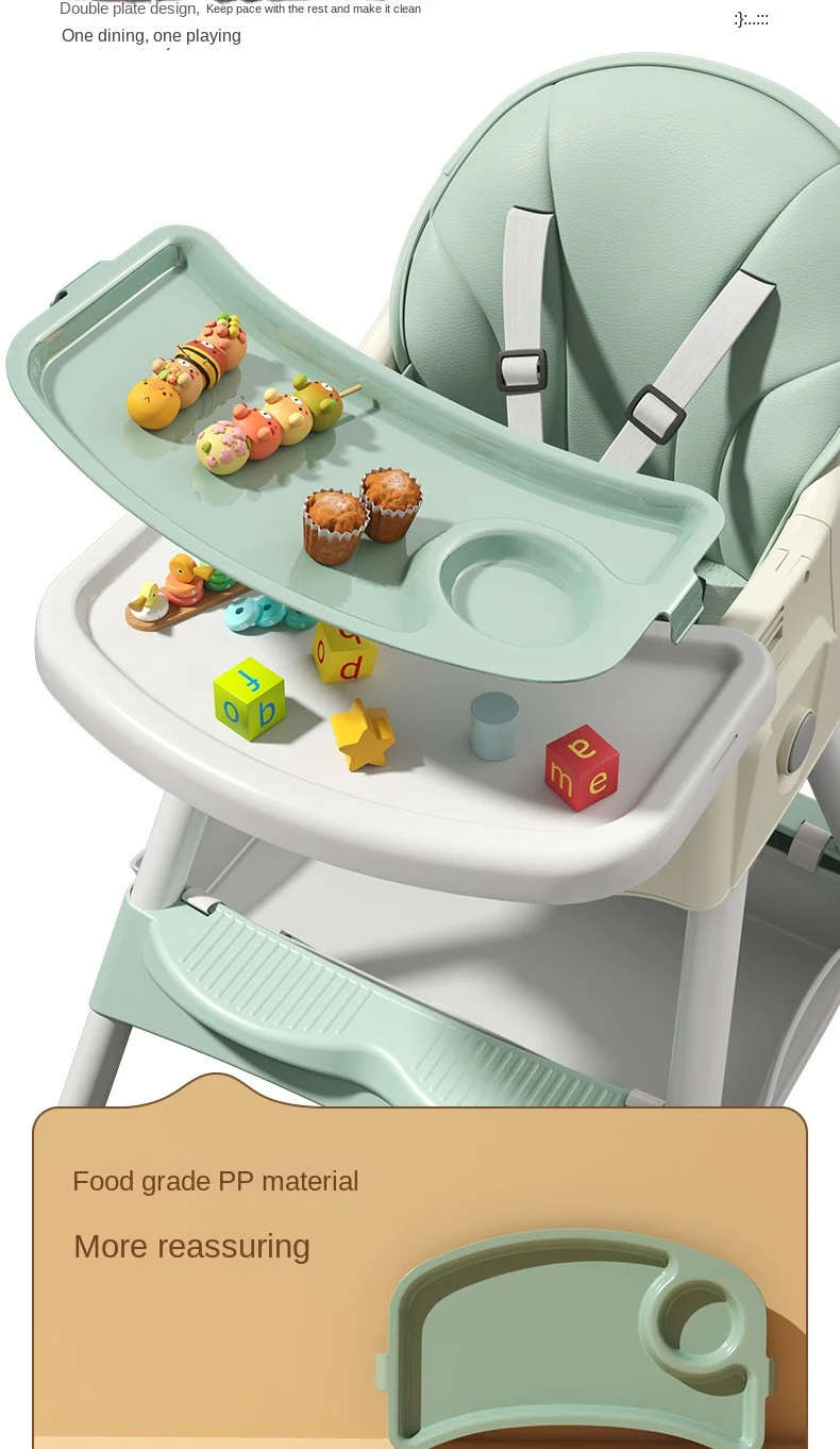 Chaise haute transat bébé avec balancelle et roulette évolutive - Kidilo