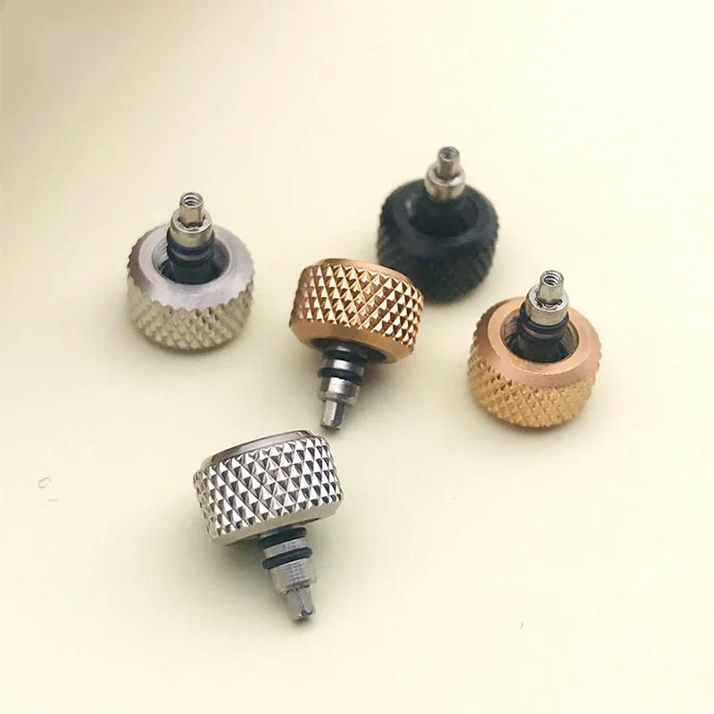 7mm Screw-in Watch Crown with Engraved 'S' - Includes Crown Tube and Stem