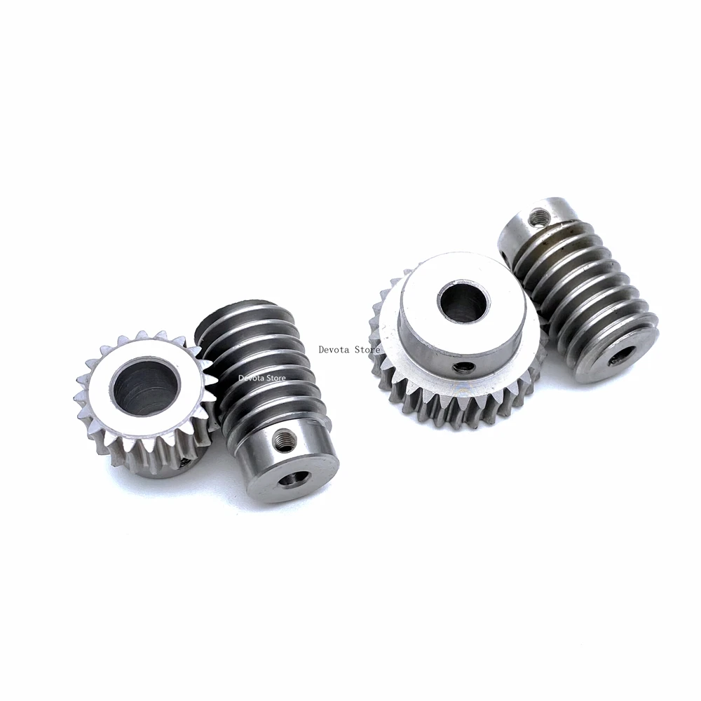 1M Worm Gear drive 1:20/30/40/50/60 Speed Ratio 40cr Precision Worm 6/8MM motor gear,transmission gear,electric bike gear,cassette deck tape gear,electric chain saw gear