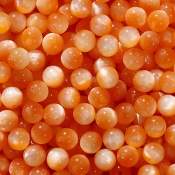 Vibrant Resin Beads for DIY Jewelry Crafting - Round Loose Spacer Beads for Handmade Bracelets and Necklaces (Orange)