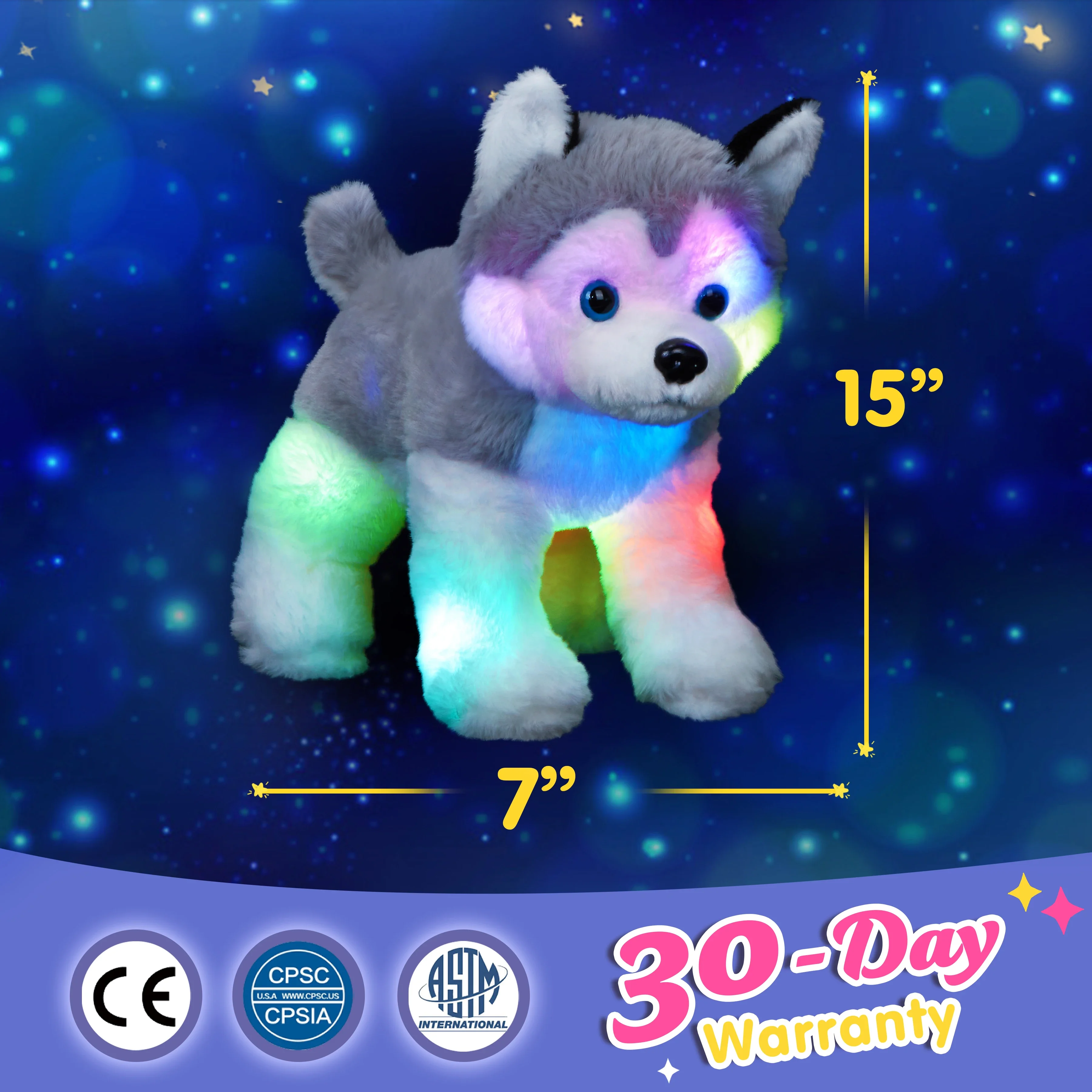 32cm LED Light Musical Dog Doll Plush Toy Super Soft Cute PP Cotton Stuffed Animals Birthday Gift for Girls Toy plush toy