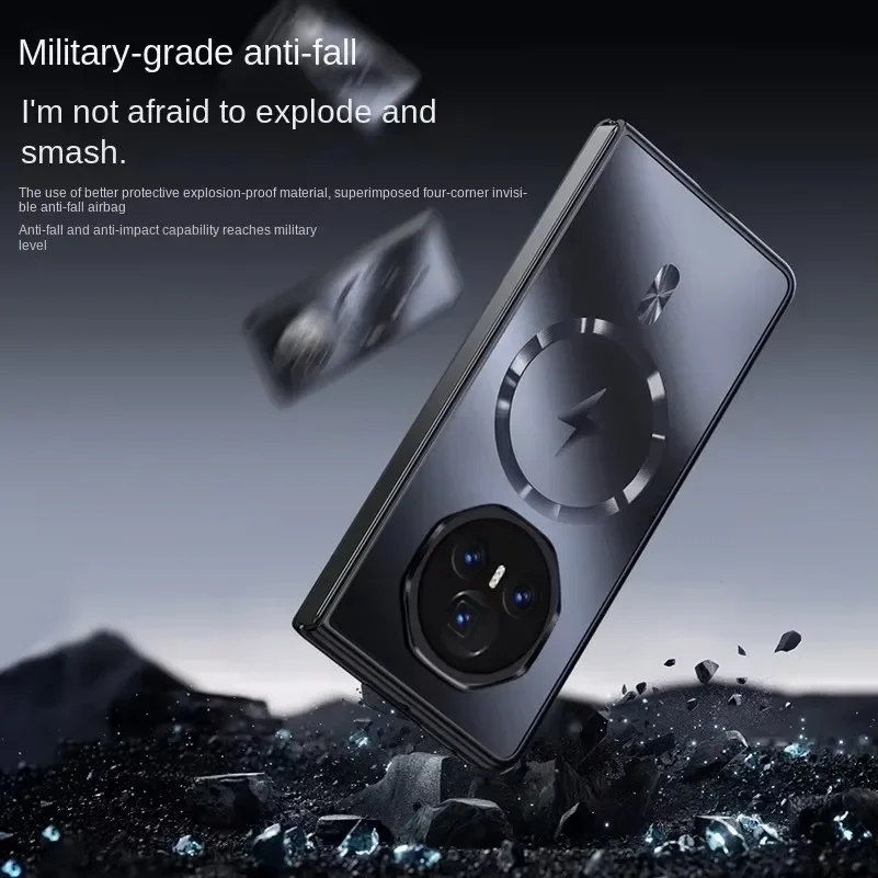 Matte AG Bare Metal Feel Magnetic Thin Hard Case with Lens Film