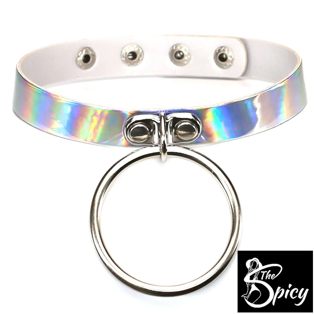 

Spicy Girl's Sexy Holographic Big O-Ring Collar Necklace