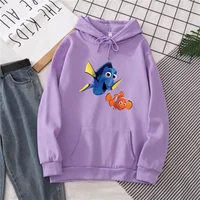 Finding Nemo Women's Fashion Trendy Hoodie Cartoon Cute Fish Hoodie Casual Round Neck Sweatshirt Winter Women's 90's Tops 2
