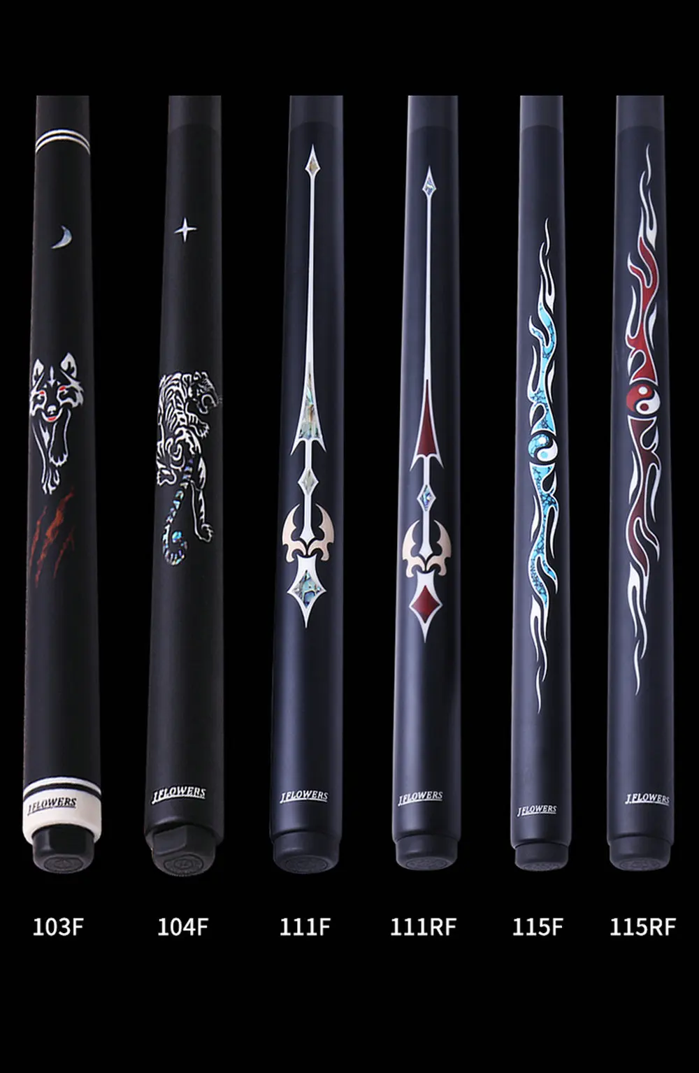 J Flowers JF JSK Series Carbon Fiber Energy Snooker Billiard Pool Cue Stick 10.2mm + Case Holder Set