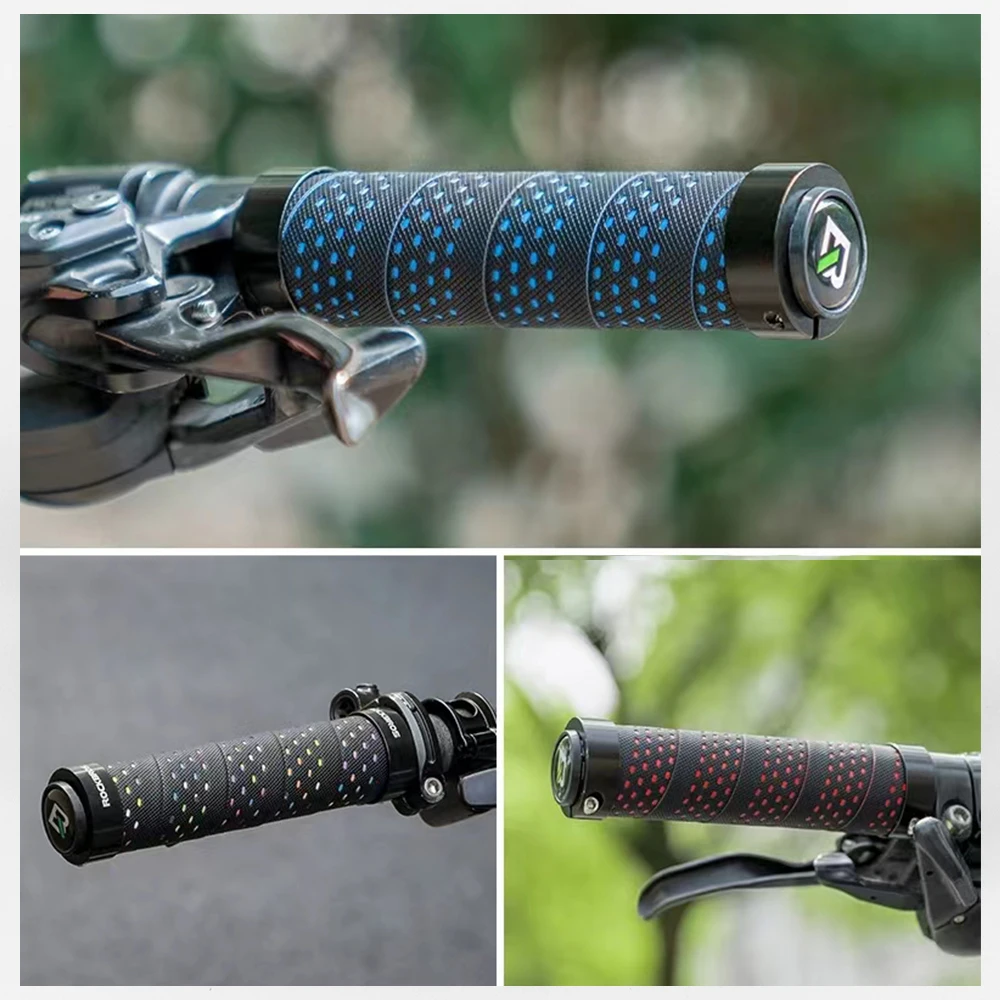ROCKBROS Bicycle Handlebar Cover Mountain Bike Handlebar Anti Slip Lock Cycling Cover PU Grip Accessor For bicycle handlebar grips,bicycle accessories,bike handlebar grips,bike handle grips