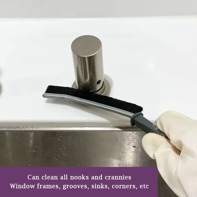 Brosse de nettoyage d'écart de coulis Durable, Joints de carrelage de cuisine, Angle mort, brosses de nettoyage à poils durs pour ligne de sol de douche 4
