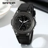 Sanda Brand Casual Fashion Watch Women Sport Chronograph Lady Quartz Wristwatch 50m Waterproof Female Girl Wrist Watch 6067
