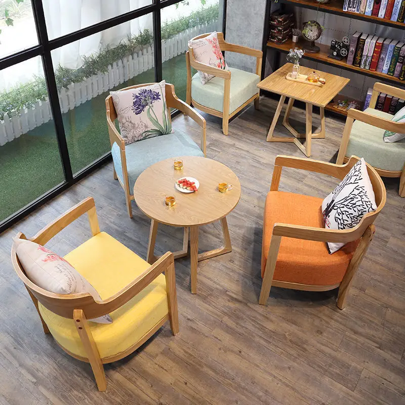 Coffee Wood Round Table Nordic Leather Arm Chair Cafe Stackable Entertainment Center Modern Square