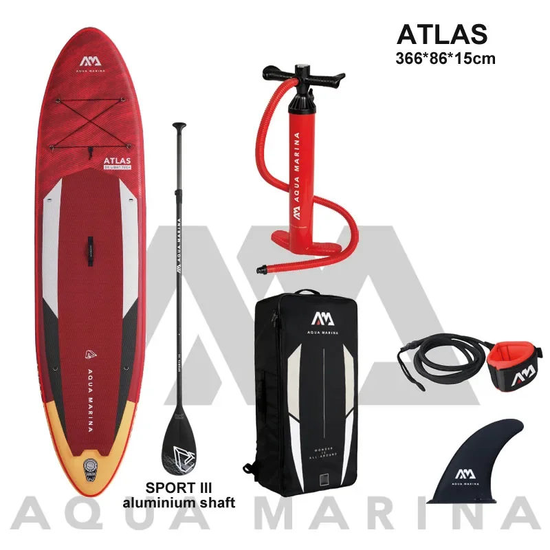 Aqua Marina 366*86*15Cm Tavola Da Surf Gonfiabile Stand Up Paddle Atlas Board Surf Sport Acquatici Sup Board Gommone