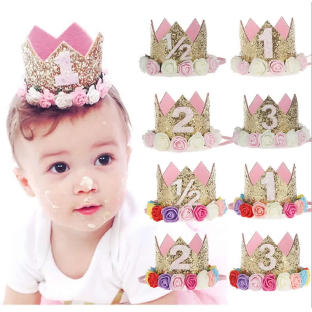 Child Flower Crown Hair Ornaments Baby Headdress Hairband Girl Shiny