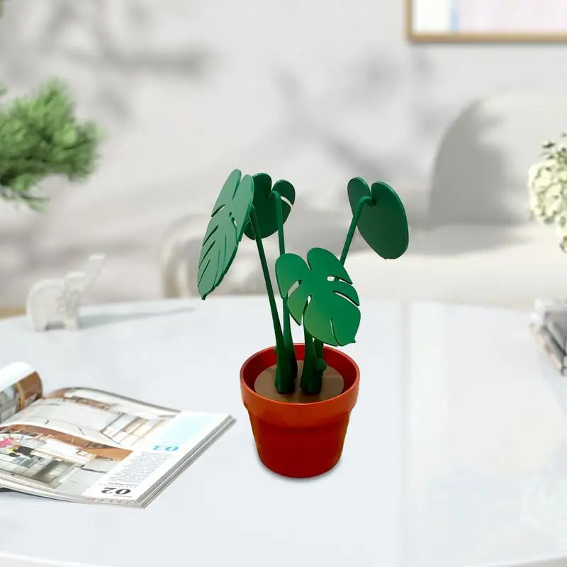 

Подставка под горку Monstera с магнитными листьями, креативная 3D-печать, подставка под напитки с зелеными листьями, термостойкая, тропические листья для кухни