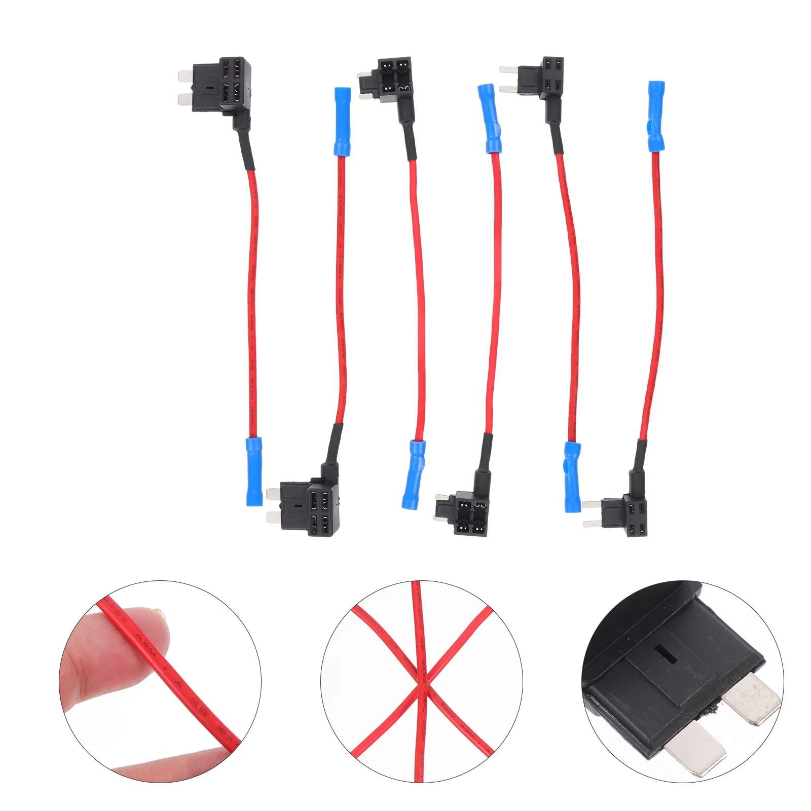 6 Pcs Car Fuse Kit Automotive Tap Adapter Dashcam Hard Wiring Mini Circuit Holder Hardwire Switch
