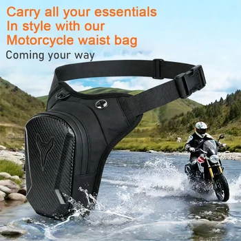 Borsa Laterale per Moto, Porta Cellulare in EVA Rigido, Marsupio Casual da Esterno per Motocicletta, Borsello da Cintura