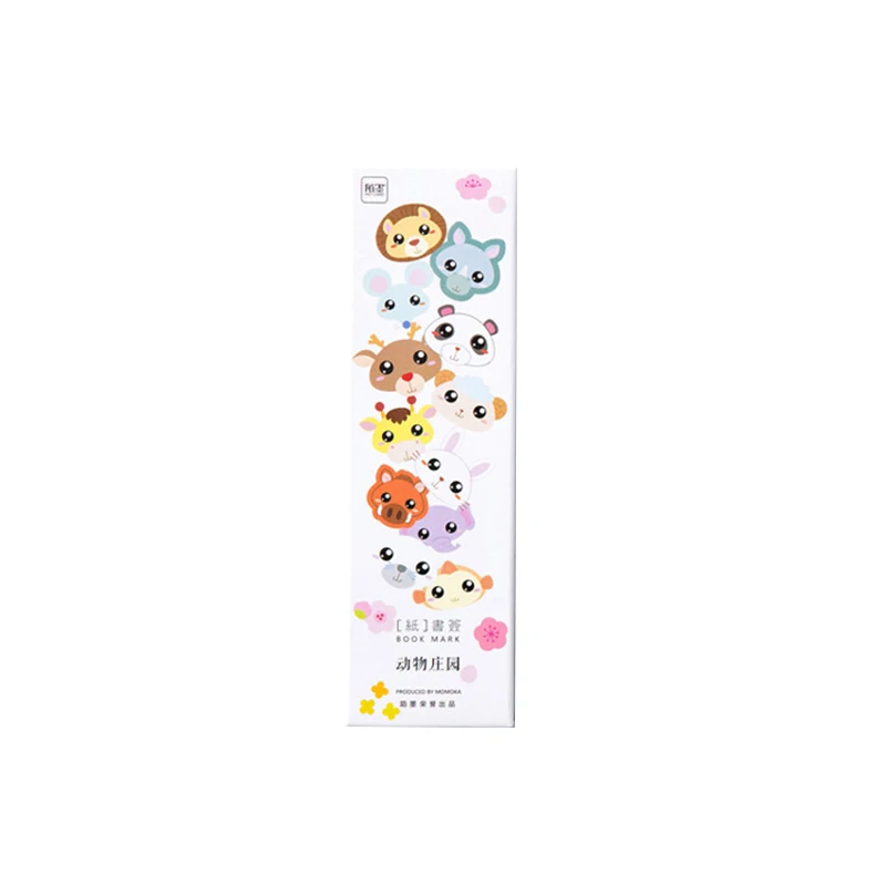 30pcs/lot Cute Animal Farm Paper Bookmark for Book Holder Multifunction Bookmark Stationery Children School Supplies Kawaii Gift