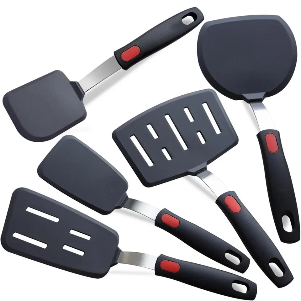 Heat Resistant Silicone Spatula Set for Cooking