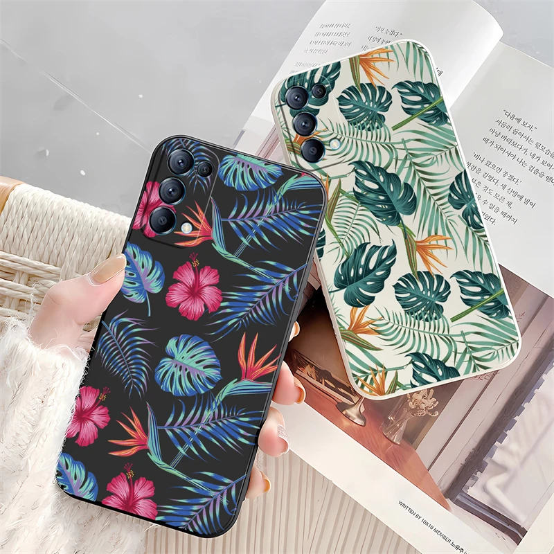 Silicone Flower Leaf Pattern Shockproof Phone Case Cover
