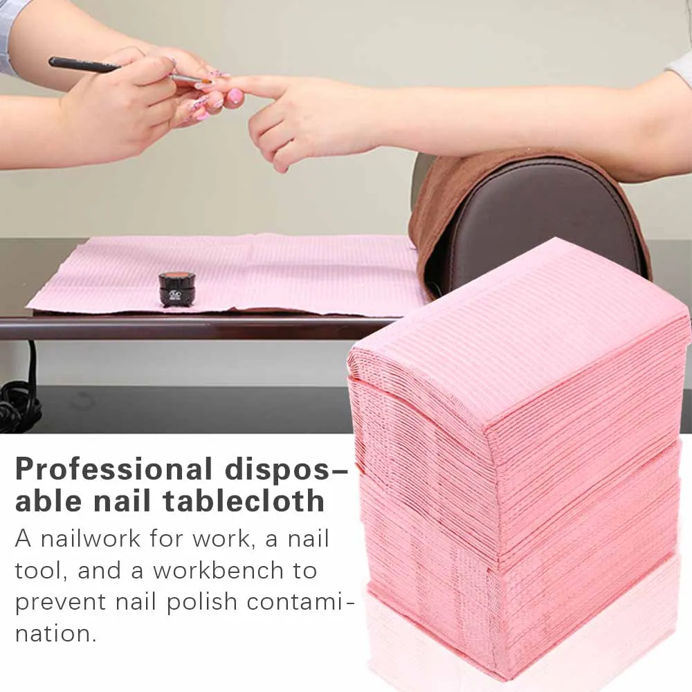 125pcs Tattoo Pad, Manicure Cleaning Mat, Disposable Nail Art Table Mat,  3-Layer Foldable Nail Mat, Water Resistant Manicure Pad, Hygiene Desk Mat,  Multi-Purpose Portable Cleaning Mat For Beauty Art Tool