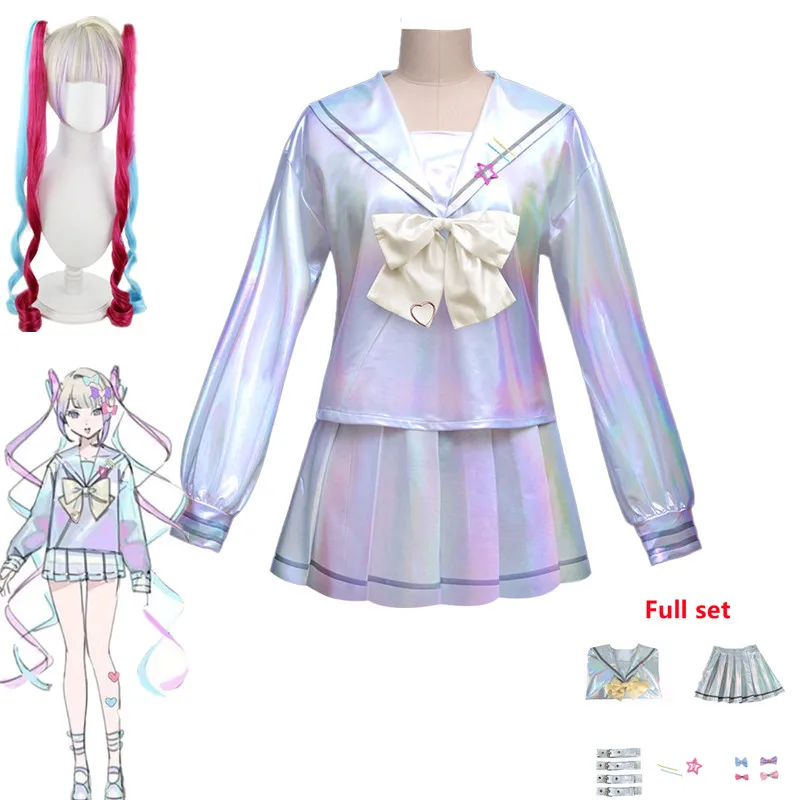 

Game NEEDY GIRL OVERDOSE KAngel Cosplay Costume Lolita Girls Sailor Suit Uniform Dress Halloween Carnival Anime Clothes