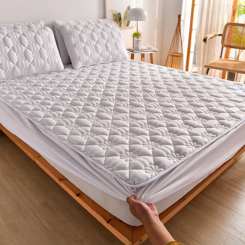 Cheeyouth Thicken Quilted Mattress Cover King Queen Size Fitted Bed Sheet  Antibacterial Bedspread Breathable Bed Cover for Home - AliExpress