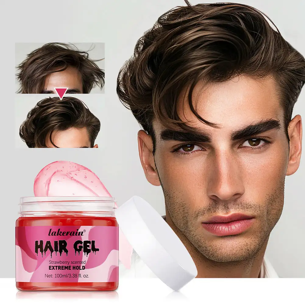 100ml Hair Styling Waxes & Cream Hair Gel Hold Braid High Hold and Shine Non-Flaking Styling Gel for All Type Anti-Frizz