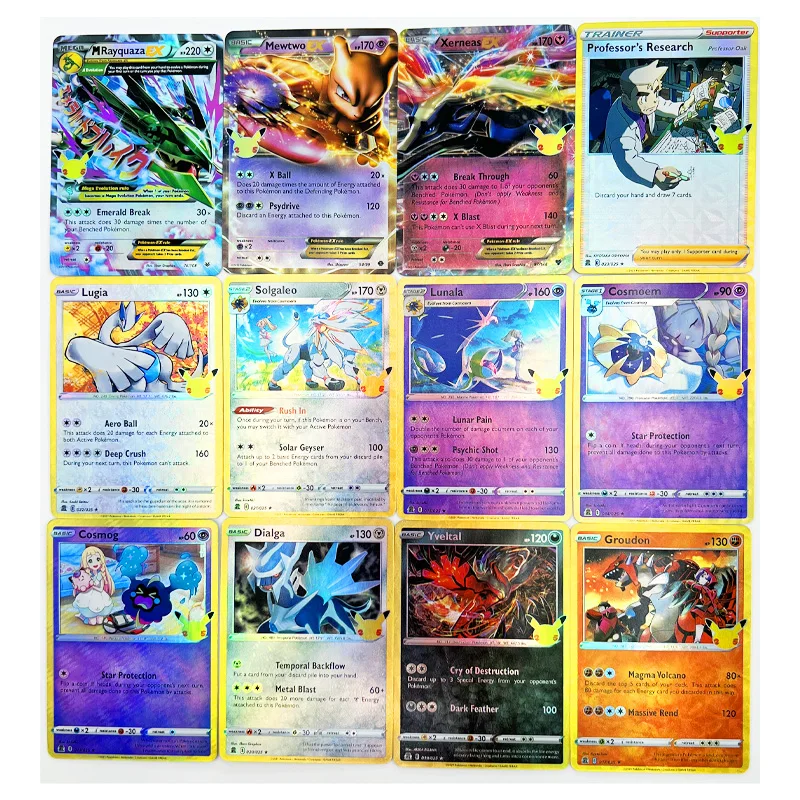 

50pcs Pokemon 25th Mewtwo Blastoise Venusaur English Charizard Toys Hobbies Hobby Collectibles Game Collection Anime Cards