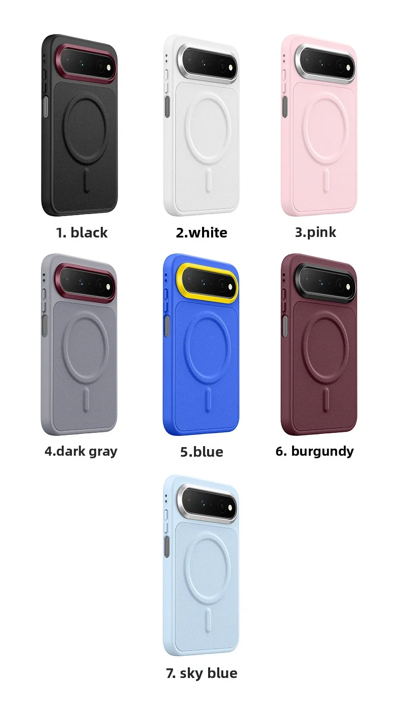 Fashionable Magnetic Wireless Charging Protective Case - Hard PU Back Cover