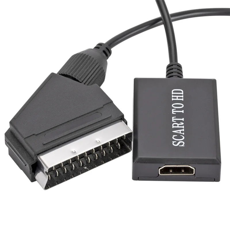 1pc 1080p Scart To Hdmi-compatible Cable To Hdmi Converter Scart To Hdmi-compatible Adapter Video For Tv Box Dvd Player - Power Cables - AliExpress