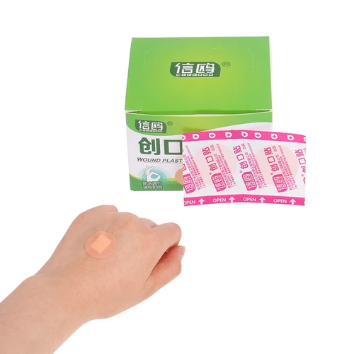 미니 원형 일회용 의료용 접착 붕대, 상처 반창고, 반창고, 방수 및 통기성, 100 개 5