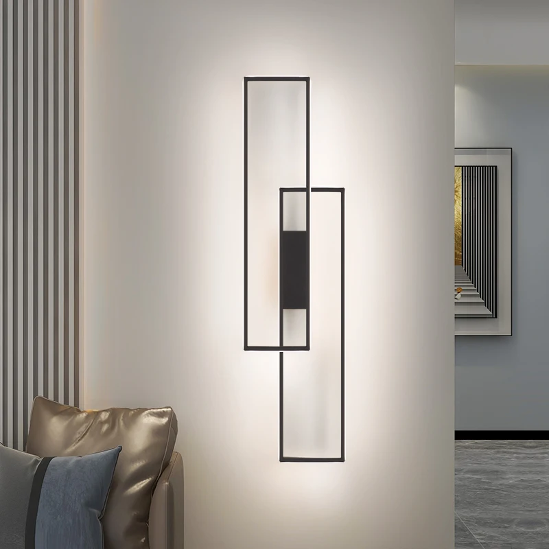 

Современные минималистичные настенные лампы, домашний декор, прикроватная стенка для гостиной, спальни, светодиодное бра черного и золотого цвета, светильник для коридора