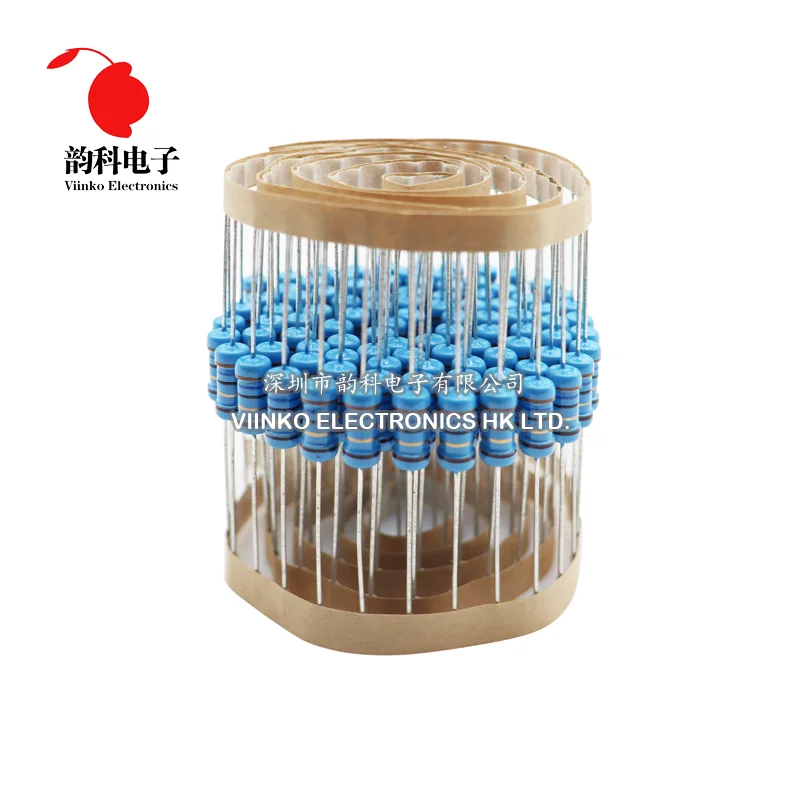 Metal Film Resistor 50pcs 1W 1% 0.1R ~ 2.2M 10R 22R 47R 100R 330R 1K 4.7K 10K 22K 47K 100K 330K 470K 1 10 22 47 100 330 1M ohm metal film resistors