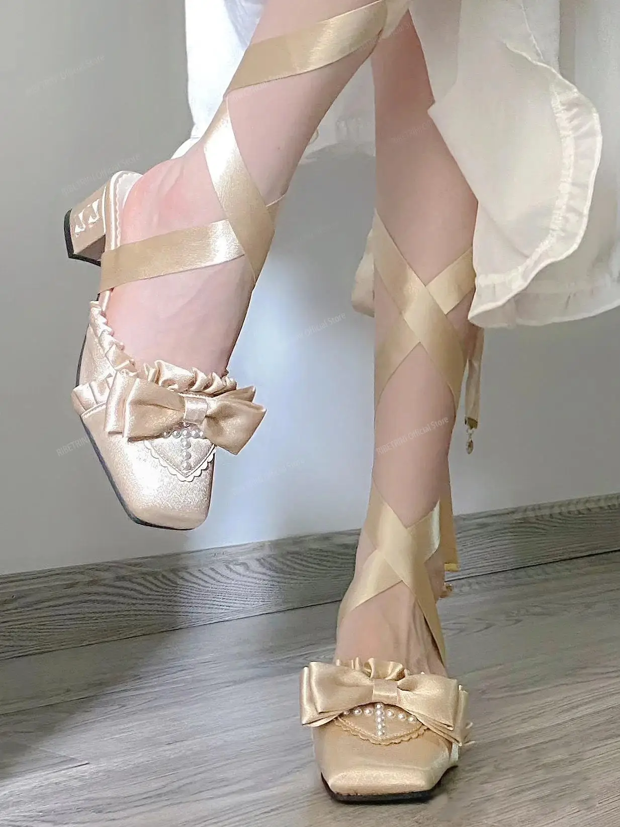 靴 Ameri vintage RIBBON SET BALLET SHOES il_1080xN.2810085665_k5oj.jpg