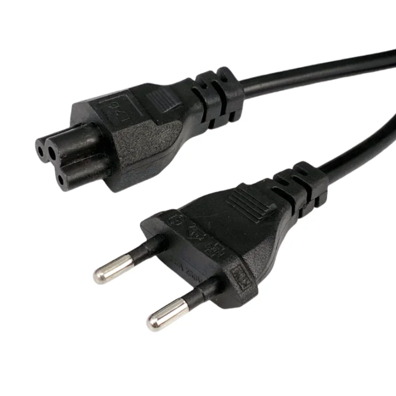 Power Cable EU Euro European American IEC C5 Cloverleaf 1.2m 4ft For AC Adapters Laptop Notebook