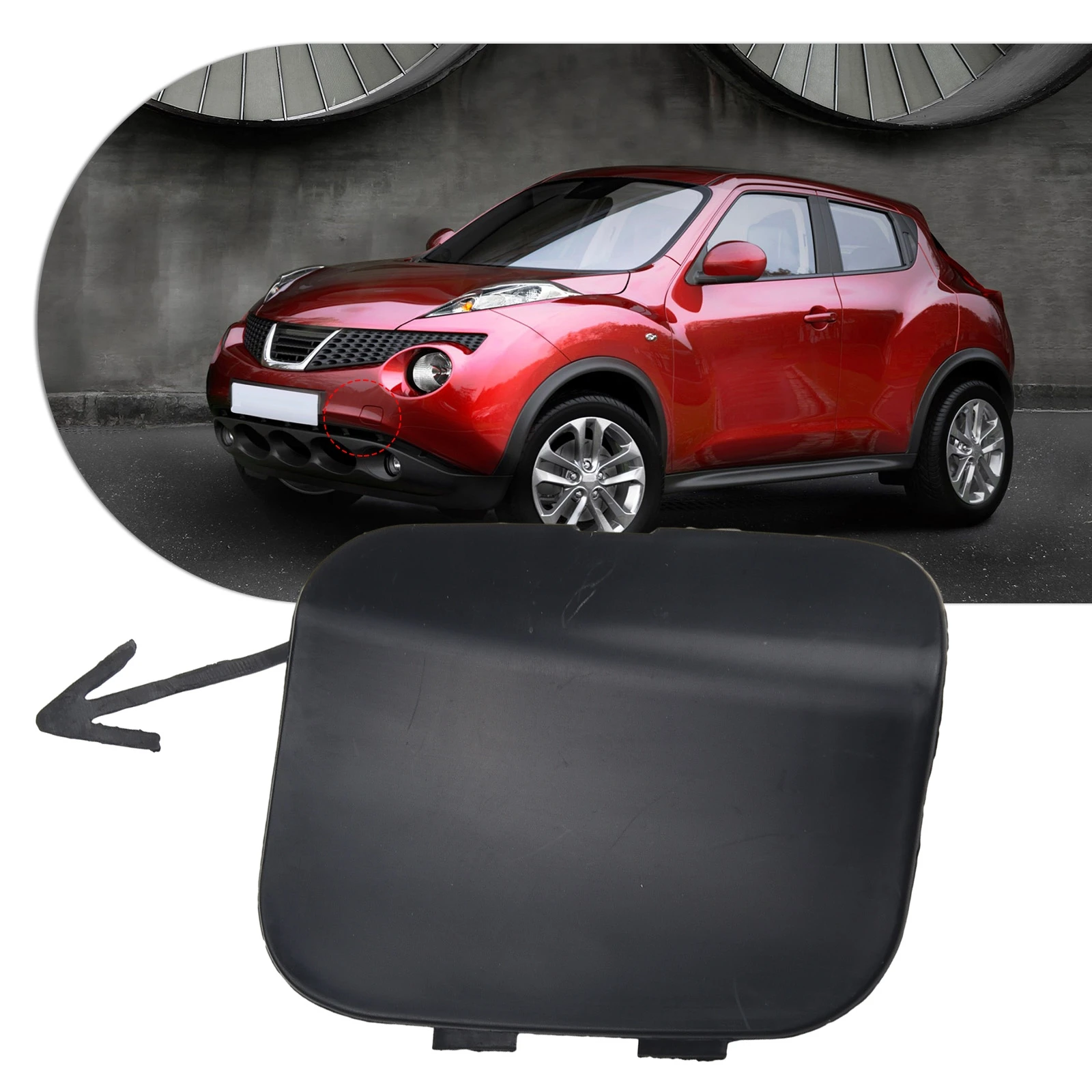 1Pc Cover parti del paraurti anteriore raccordi per tappi per occhielli per Nissan Juke 11-14 gancio di traino di ricambio accessori per auto