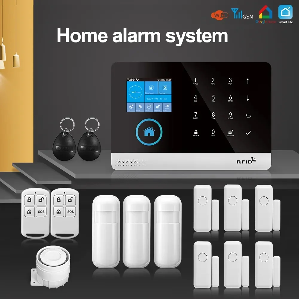 Sistema de Alarma para Casa Security Alarm System Wireless WIFI GSM Alexa