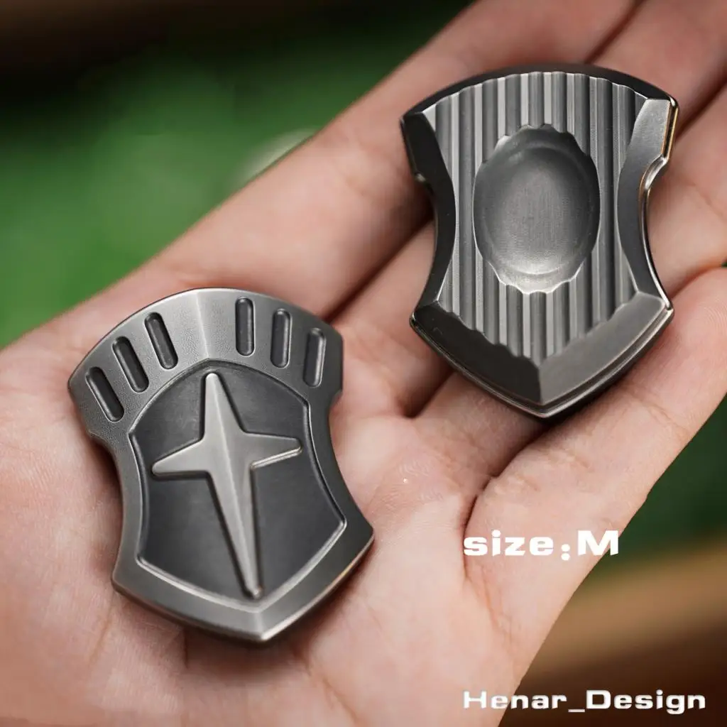 

WANWU-EDC Sound Barrier Crusader Papa Shield Unlimited Push Card Metal Toy Decompression Black Technology