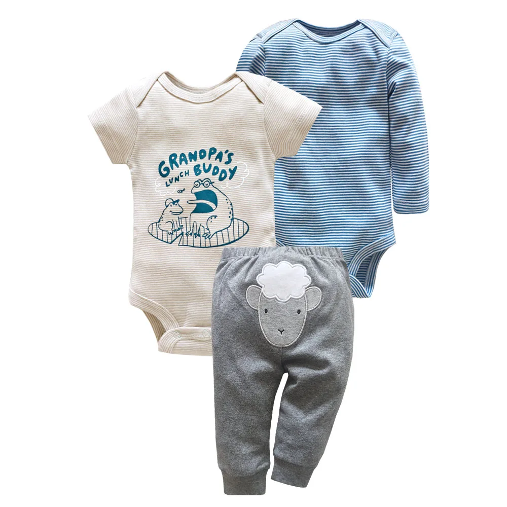 2026 Baby Clothing Set Newborn Baby Girls Clothes Soft Cotton Two Pieces Bodysuits+Pants Cartoon Roupa De BeBe - 3
