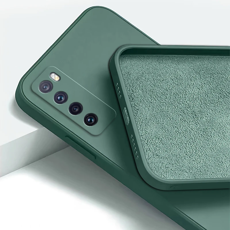 Premium Shockproof Square Liquid Soft Silicone Phone Case